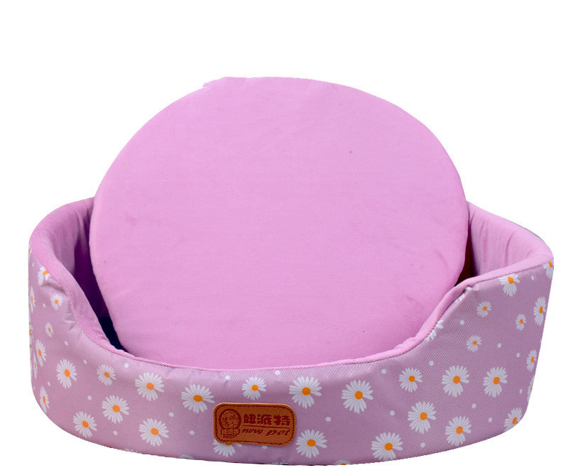 JMT-318026 Universal Washable Oval Pet Bed with Oxford Cloth Jacket and Sponge Inner Core for Dogs and Cats