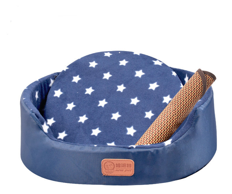 JMT-318026 Universal Washable Oval Pet Bed with Oxford Cloth Jacket and Sponge Inner Core for Dogs and Cats