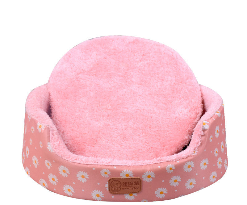 JMT-318026 Universal Washable Oval Pet Bed with Oxford Cloth Jacket and Sponge Inner Core for Dogs and Cats