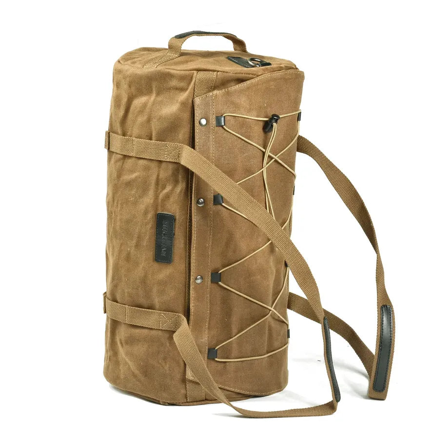 KTX-122835 Waterproof Canvas Motorcycle Rear Bag with Zipper Closure and Multiple Pockets - 28L Capacity