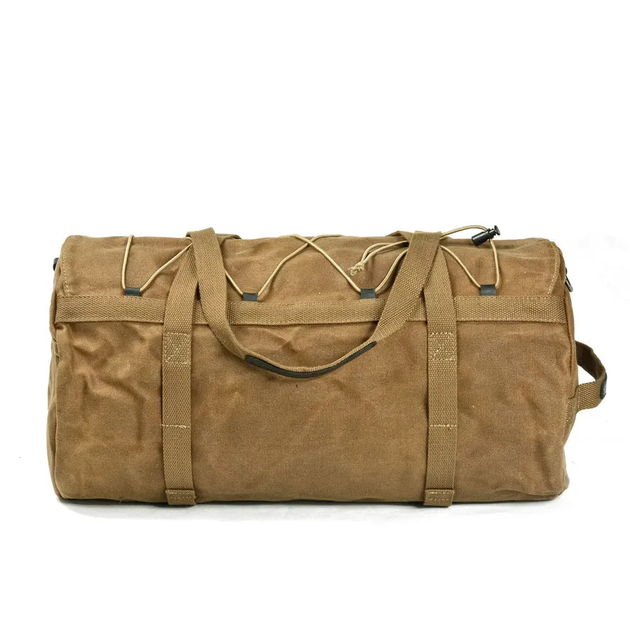 KTX-122835 Waterproof Canvas Motorcycle Rear Bag with Zipper Closure and Multiple Pockets - 28L Capacity