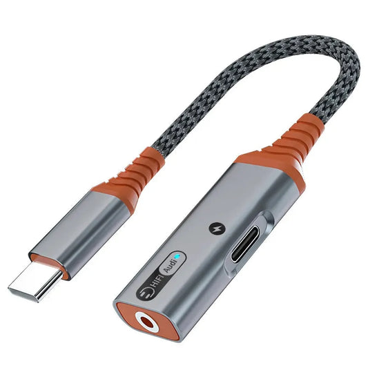 KTX-592979 Type-C to 3.5mm Audio Adapter with Charging Port for iPhone 15