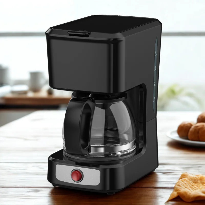 KTX-181331 5-Cup Coffee Maker with Ground Coffee Option, Clear Water Level Indicator, Non-Stick Warm Plate