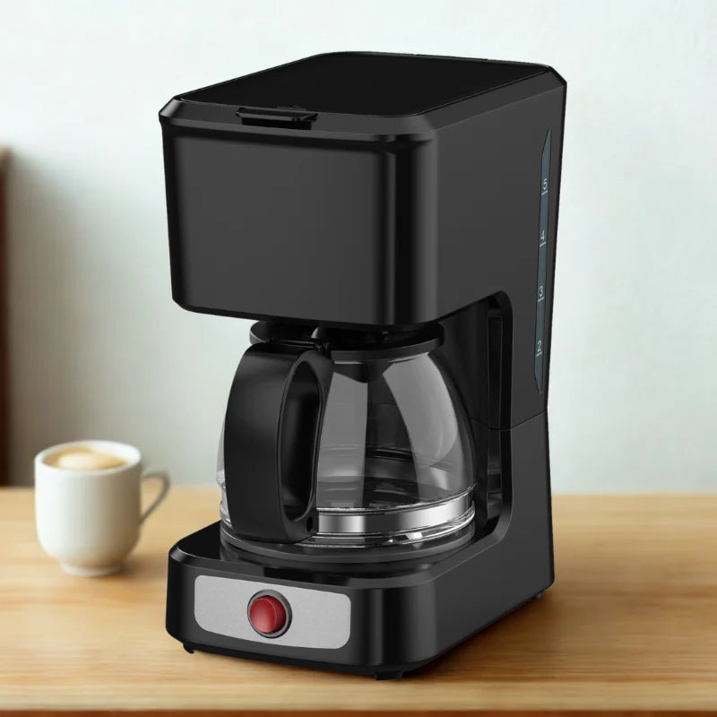 KTX-181331 5-Cup Coffee Maker with Ground Coffee Option, Clear Water Level Indicator, Non-Stick Warm Plate