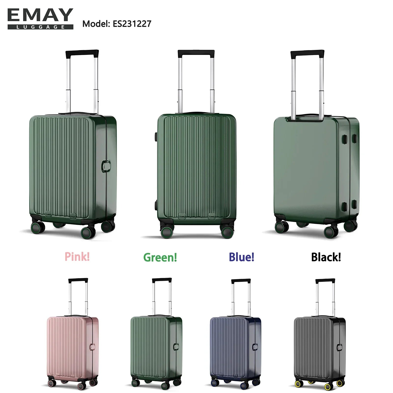 KTX-634131 Durable Hardshell PC Trolley Luggage with Aluminium Frame for Travel