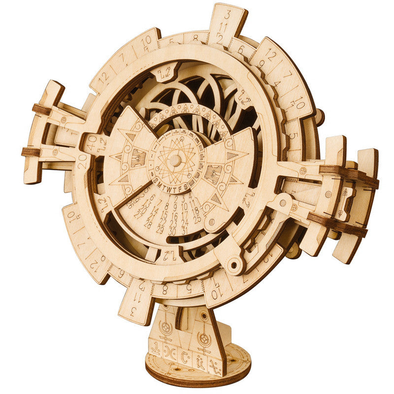 KTX-686611 Hand-Cranked Wooden Film Projector - Mechanical 3D Puzzle for Ages 15 and Up