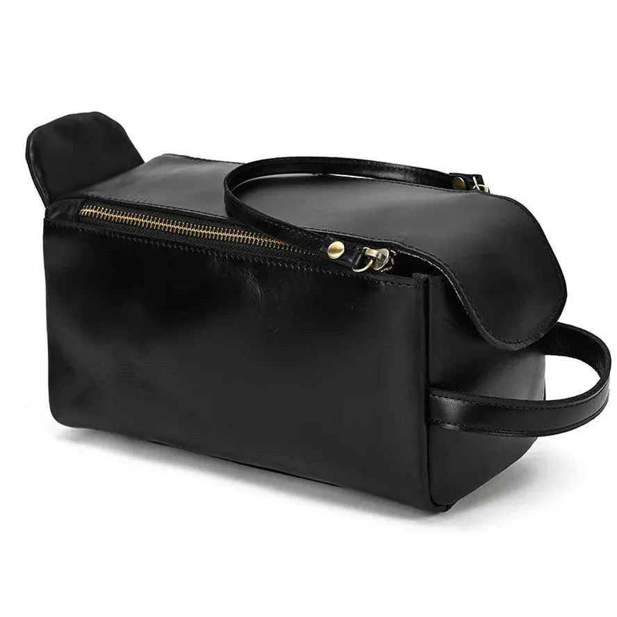 KTX-432595 Genuine Leather Unisex Travel Dopp Kit Toiletry Bag - QB1002