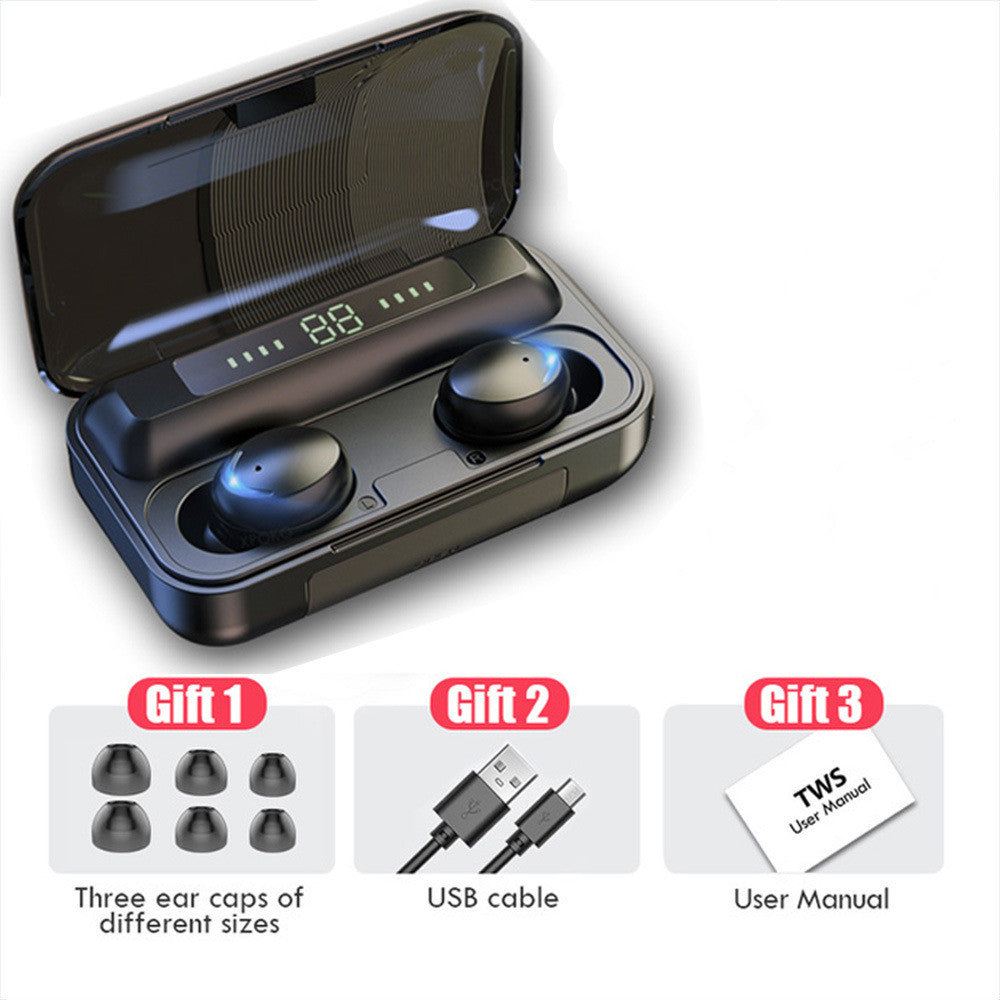 KTX-881555 Bluetooth Wireless Earbuds with Battery Display and Voice Control