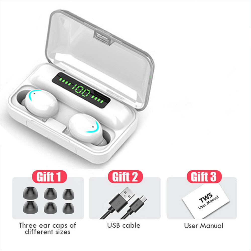KTX-881555 Bluetooth Wireless Earbuds with Battery Display and Voice Control