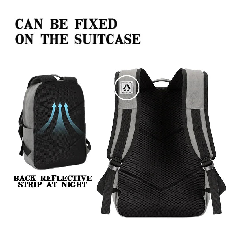 KTX-901715 Custom Logo Nylon Laptop Backpack for Business, 17 Inch, Unisex Design