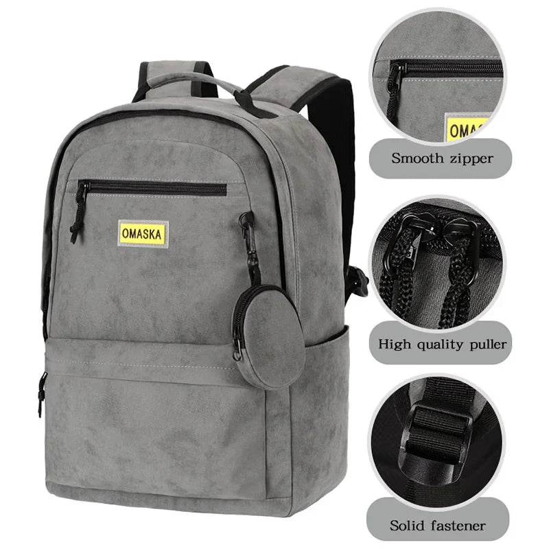 KTX-901715 Custom Logo Nylon Laptop Backpack for Business, 17 Inch, Unisex Design