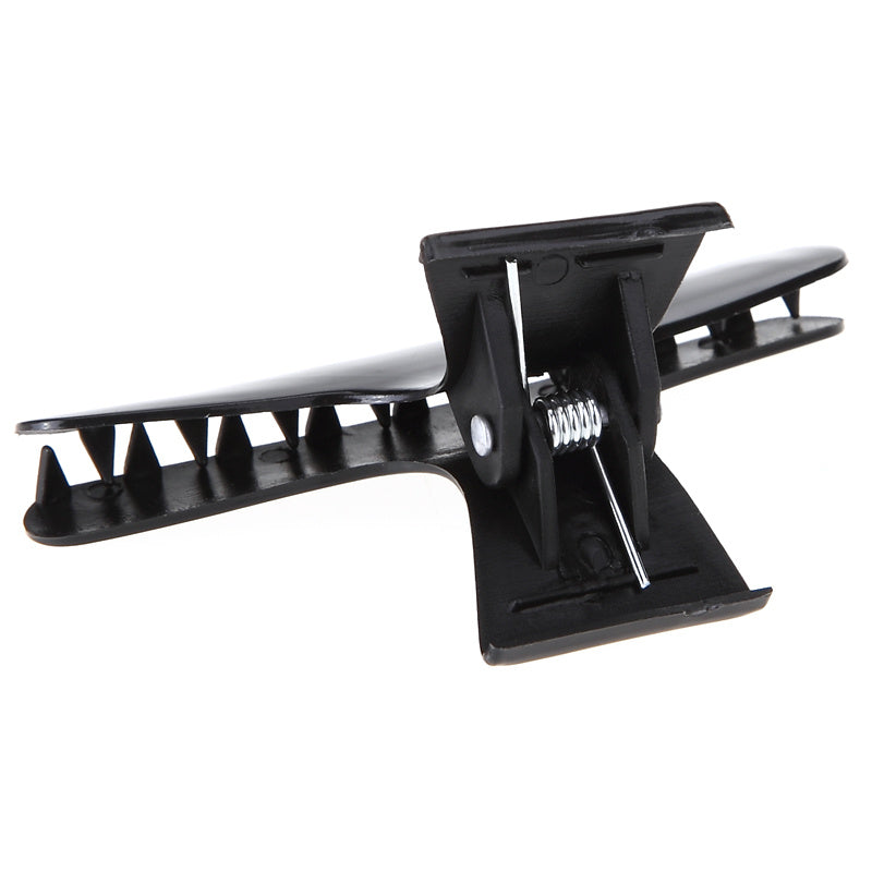KTX-335955 Black Butterfly Hair Claw Clip - Durable Plastic for Secure Hair Hold - 8cm Length