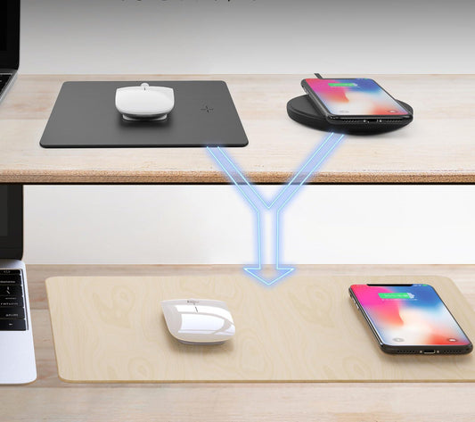KTX-596243 Wireless Charging Mouse Pad for Fast Charging Compatible with Android and Apple Devices