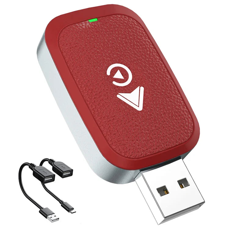 KTX-476563 Wireless CarPlay and Android Auto Adapter - USB Converter for iPhone to Connect via Bluetooth
