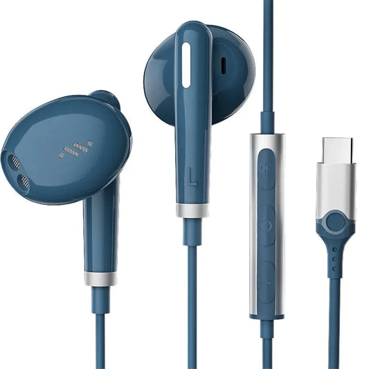 KTX-099155 USB C Earphones with Mic and Volume Control for iPhone 15 Pro Max and Samsung S23 S22 S21