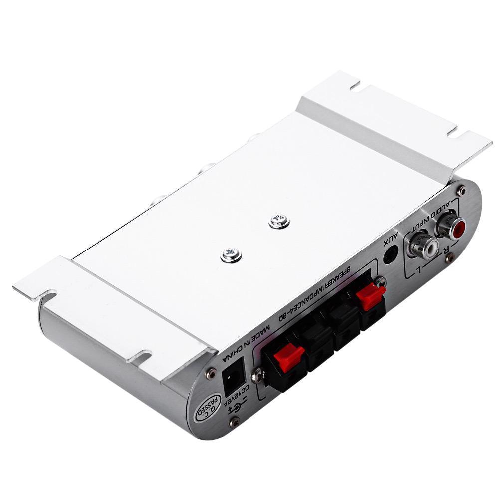KTX-079827 15W Dual Channel HIFI Amplifier Woofer for Car & Boat - Model LP-808, RCA Connection, Aluminum Alloy