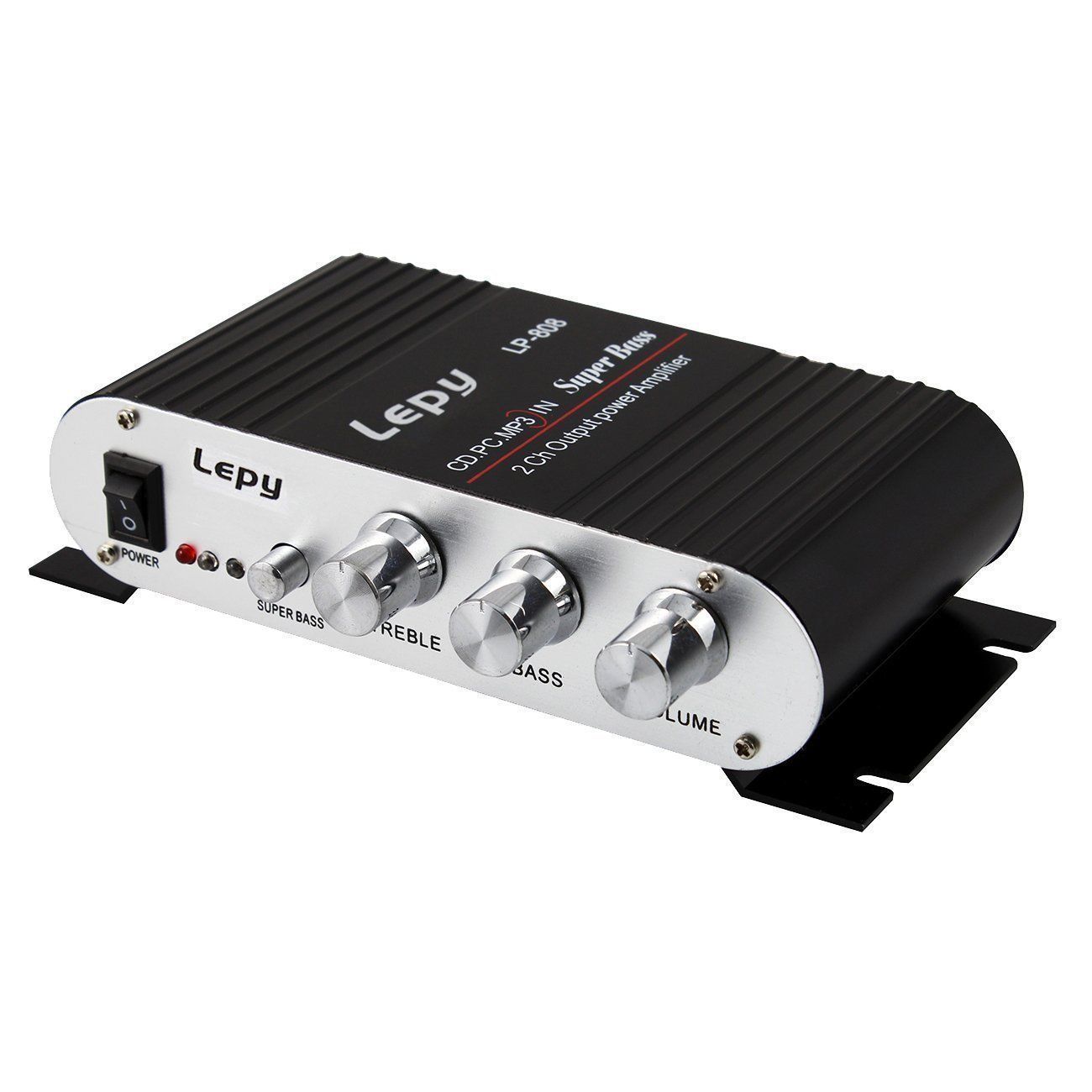 KTX-079827 15W Dual Channel HIFI Amplifier Woofer for Car & Boat - Model LP-808, RCA Connection, Aluminum Alloy