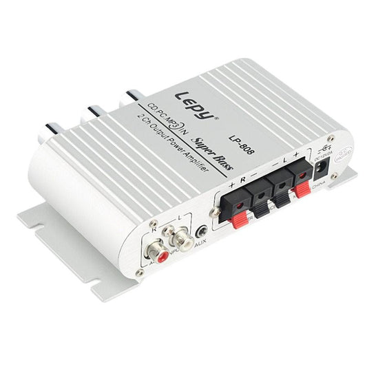 KTX-079827 15W Dual Channel HIFI Amplifier Woofer for Car & Boat - Model LP-808, RCA Connection, Aluminum Alloy
