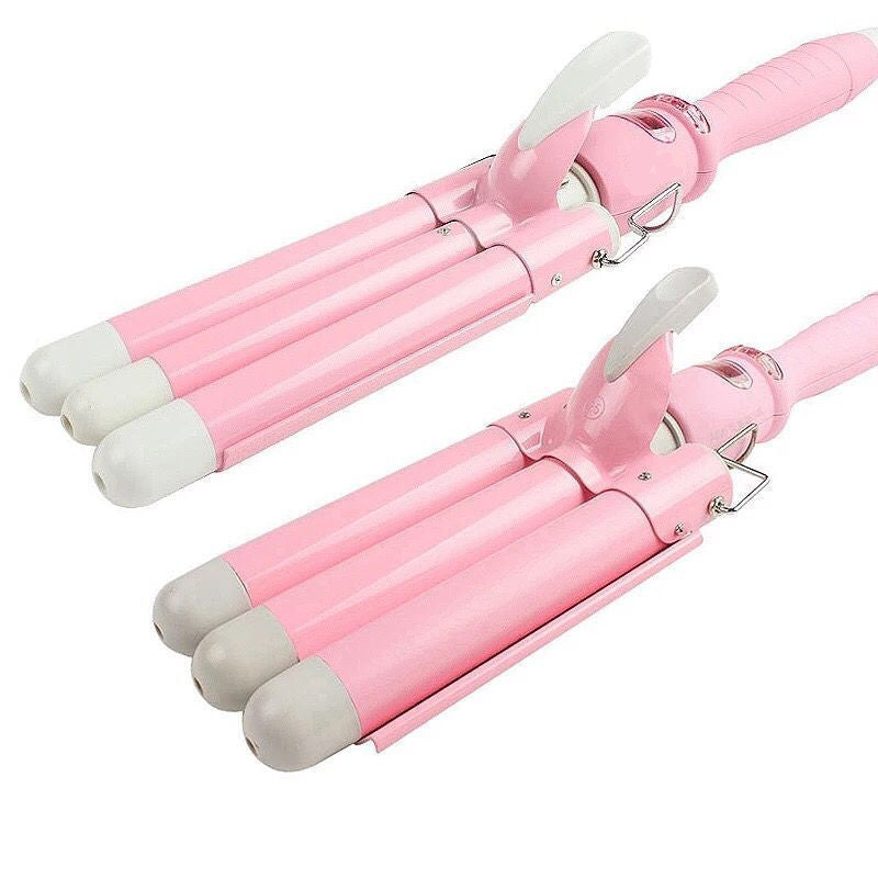 JMT-340426 Three-Tube Electric Curling Iron with Adjustable Temperature Control for Dry Hair