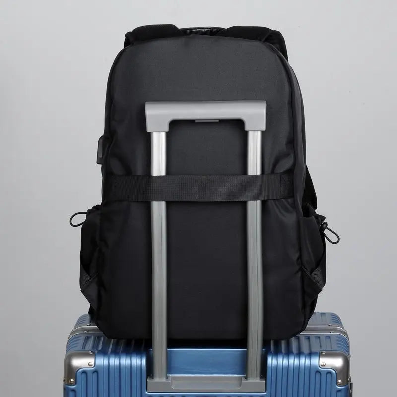 KTX-640723 Waterproof 17 Inch USB Laptop Backpack for Students and Travellers - Casual Leisure Bag for Men