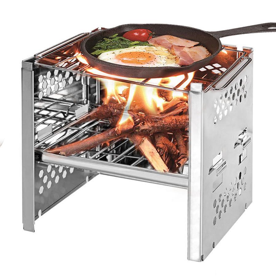 KTX-643987 Compact Firewood Stove for Outdoor Barbecue Cooking