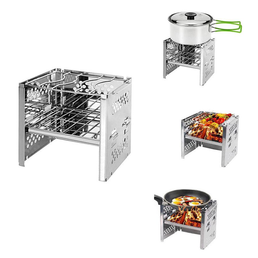 KTX-643987 Compact Firewood Stove for Outdoor Barbecue Cooking
