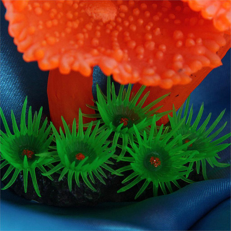 JMT-347210 Realistic Coral Simulation Plant for Aquarium Landscaping, No Fading, No Odor, 9.5x9.5x7cm