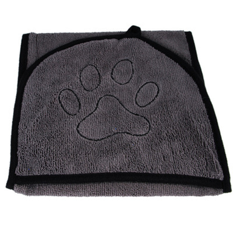 JMT-347658 Absorbent Dog Bath Towel - Soft Fiber Bathrobe for Pets in Blue, Gray, and Green
