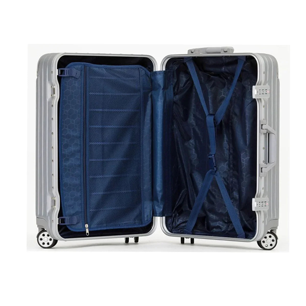 KTX-324563 Durable Aluminium Frame Trolley Suitcase with Integrated Password Lock