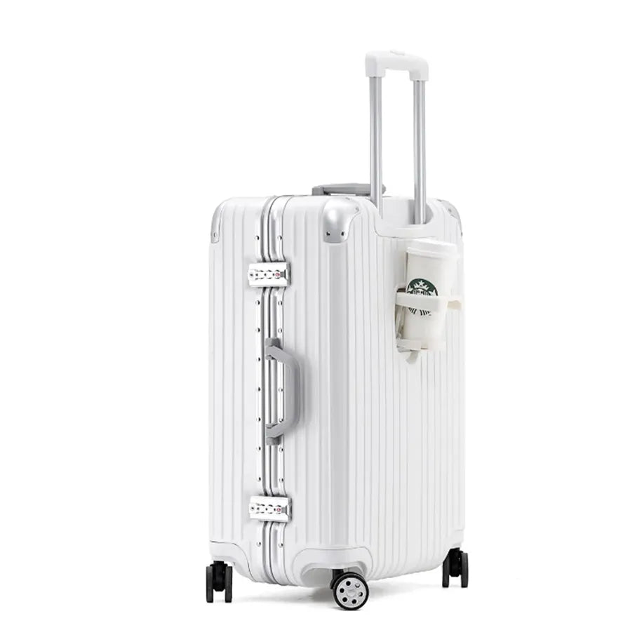 KTX-324563 Durable Aluminium Frame Trolley Suitcase with Integrated Password Lock