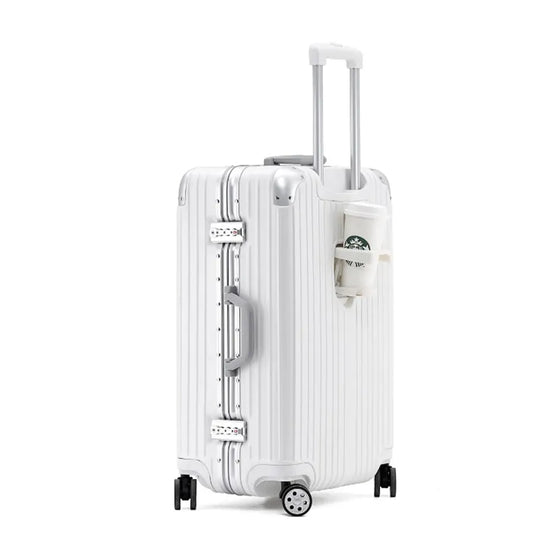 KTX-324563 Durable Aluminium Frame Trolley Suitcase with Integrated Password Lock