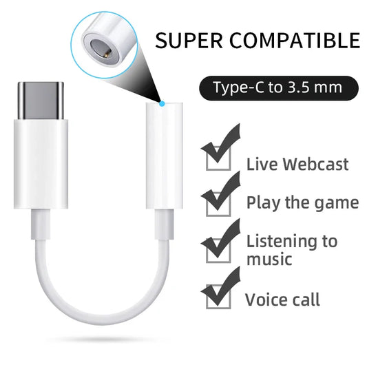 KTX-636947 USB-C to 3.5mm Audio Adapter for Compatible Smartphones and Devices