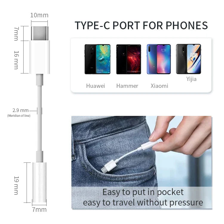 KTX-636947 USB-C to 3.5mm Audio Adapter for Compatible Smartphones and Devices