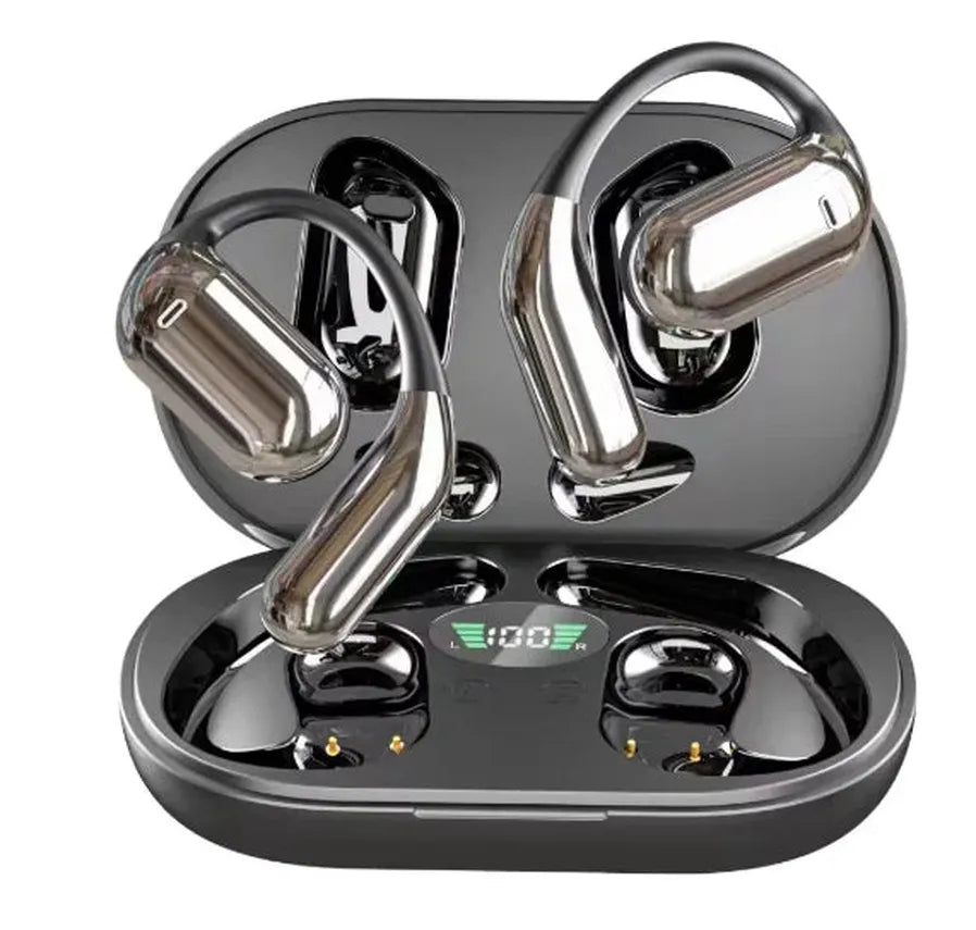 KTX-674579 YX39 Digital Smart Screen Noise Cancelling Wireless Headphones with LED Battery Indicator and ENC Technology