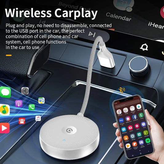 KTX-869779 Wireless Carplay Adapter for iOS - Universal USB Dongle for Seamless Connection