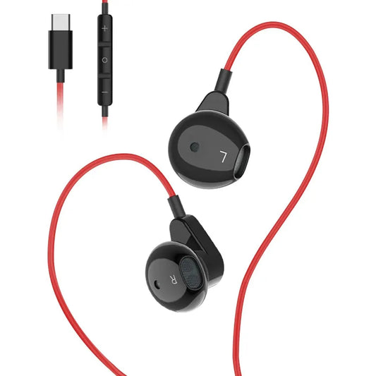 KTX-656211 Type-C Stereo Wired Earphones with Microphone for iPhone 15 Pro Max and Android Devices