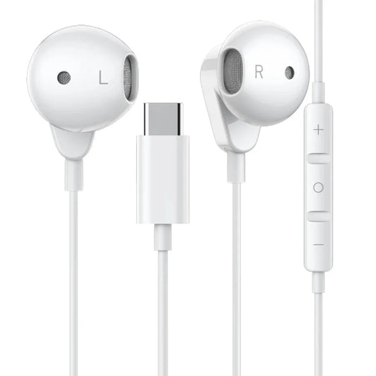 KTX-370451 Type C Noise Cancelling Wired Earphones for iPhone 15 Pro Max with Microphone - Gaming Earbuds