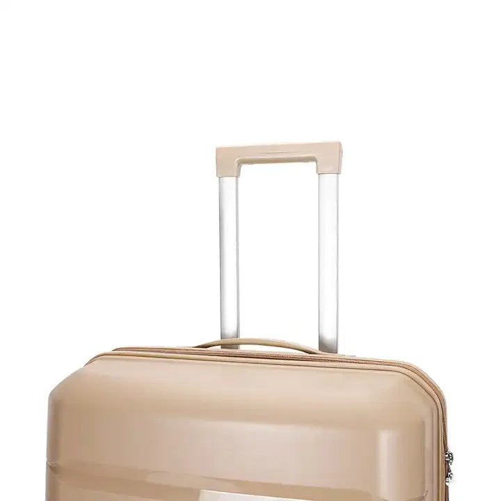 KTX-292947 Durable PP Shell Carry-On Trolley Luggage Set in 20", 24", and 28" Sizes for Outdoor Travel