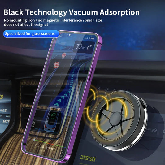 KTX-261843 Universal Magnetic Car Phone Holder with Vacuum Suction for Secure Mobile Device Mounting in Vehicles