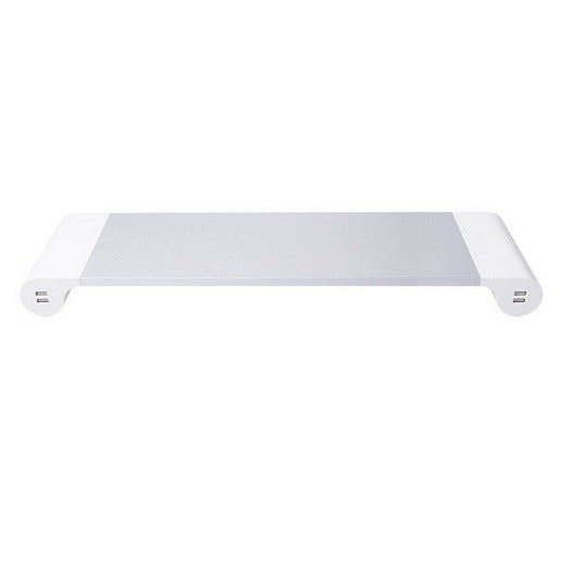 KTX-679699 Adjustable Computer Monitor Stand with USB Charging & Keyboard Storage Solution