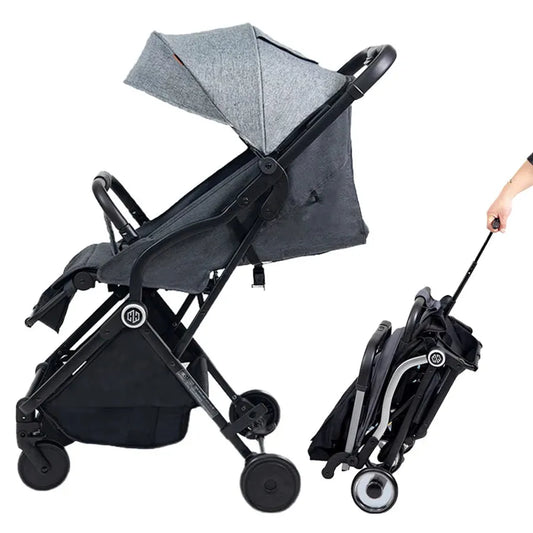 KTX-877971 Lightweight Folding Red Stroller for Toddlers with 4 Wheels and Comfortable Design