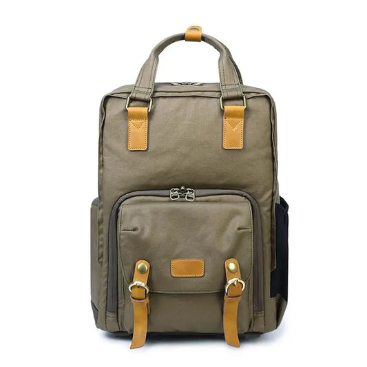 KTX-630163 Vintage Canvas and Crazy-Horse Leather DSLR Video Backpack