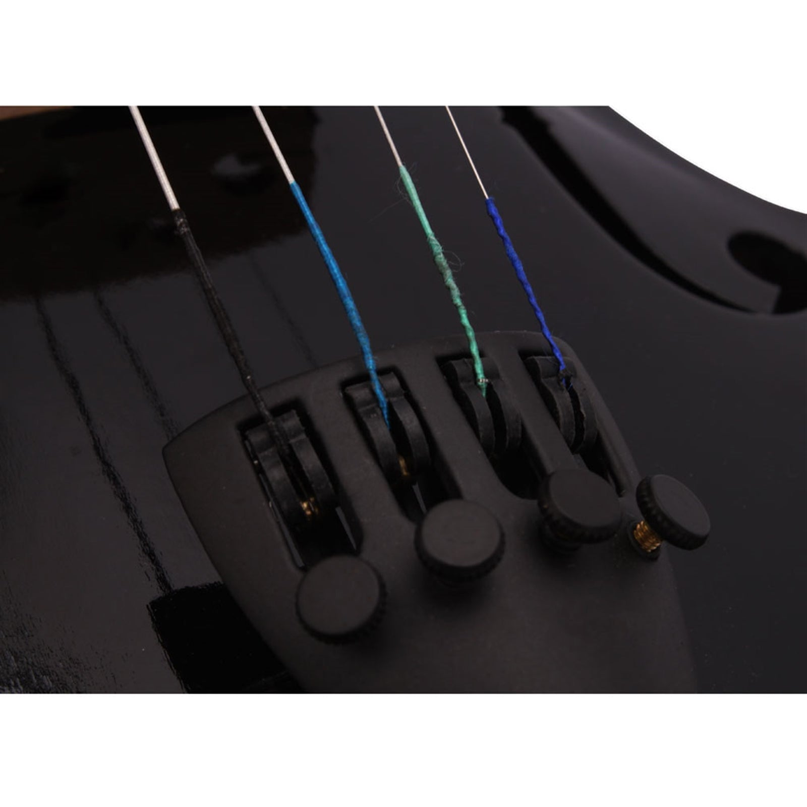 KTX-043027 Black Acoustic Violin with Full-Size Body and Smooth Finish