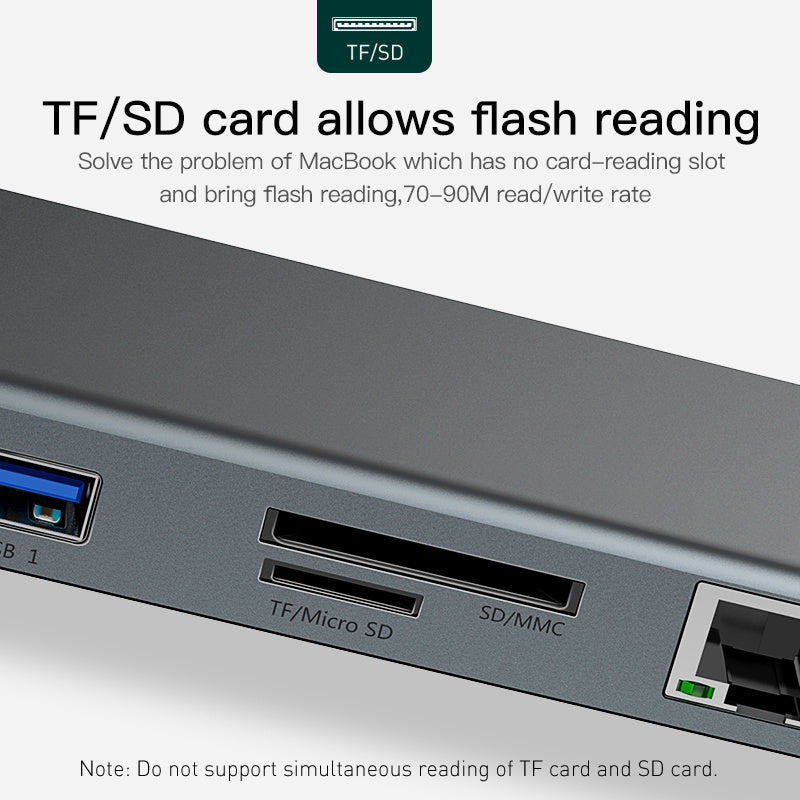 KTX-466835 Ten-Port HDMI & VGA Docking Station with Cooling Bracket and Gigabit Network Port
