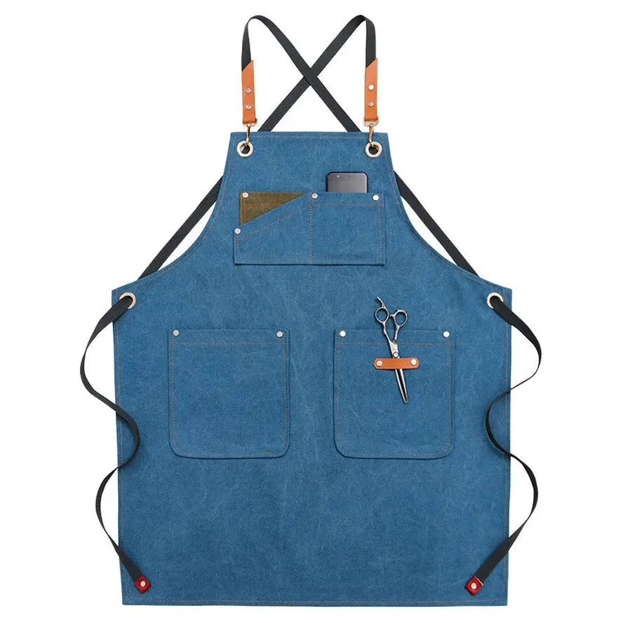 KTX-782803 Denim Apron for Coffee, Tea, and Baking with Customizable Logo Options