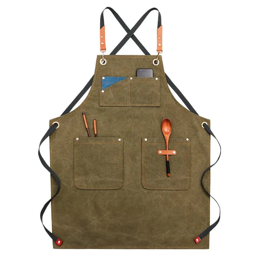 KTX-782803 Denim Apron for Coffee, Tea, and Baking with Customizable Logo Options