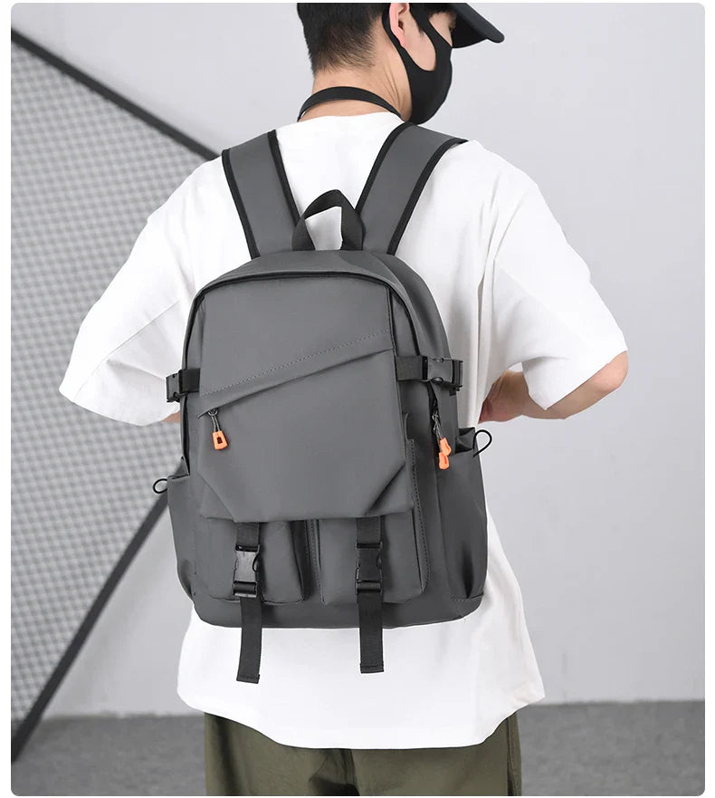 KTX-969555 Men's Casual Waterproof Backpack for 17-Inch Laptop - Large Capacity Oxford Zipper Design