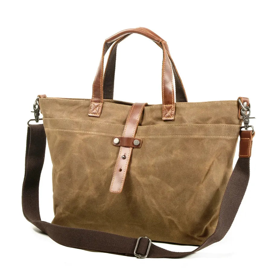 JMT-379338 Ladies Waxed Canvas Tote Shoulder Bag