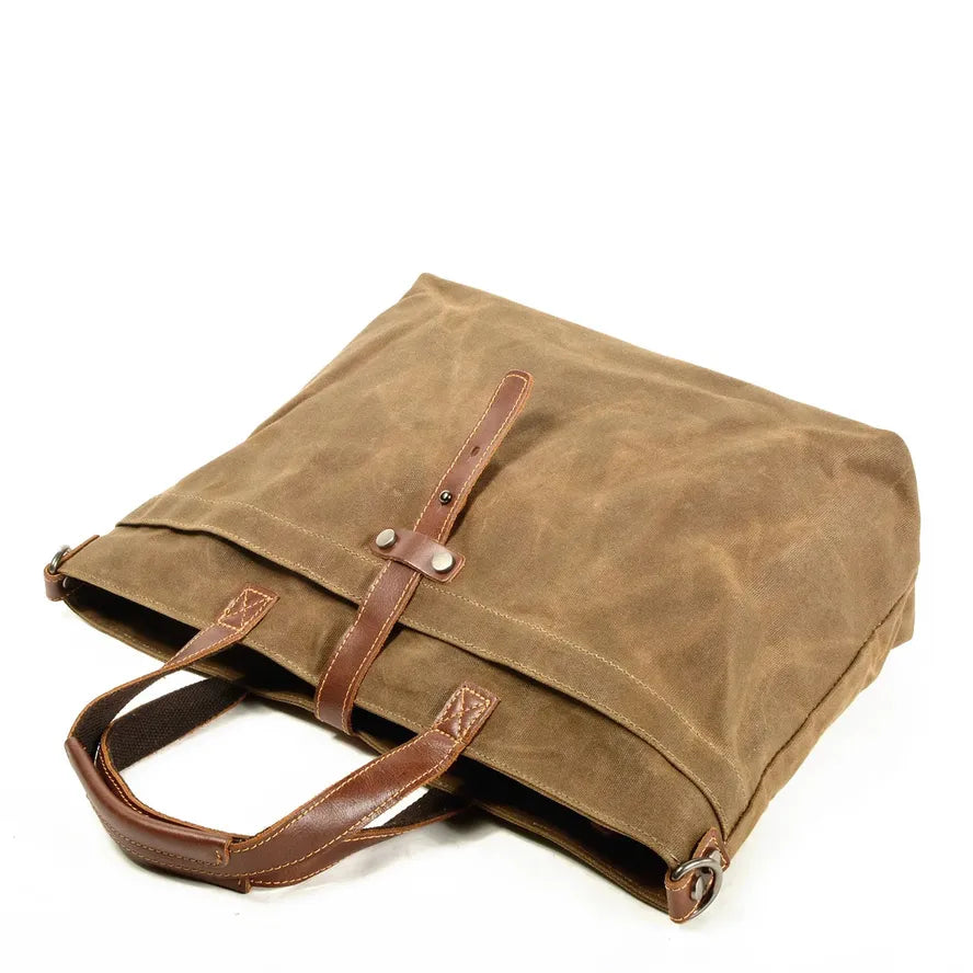 JMT-379338 Ladies Waxed Canvas Tote Shoulder Bag