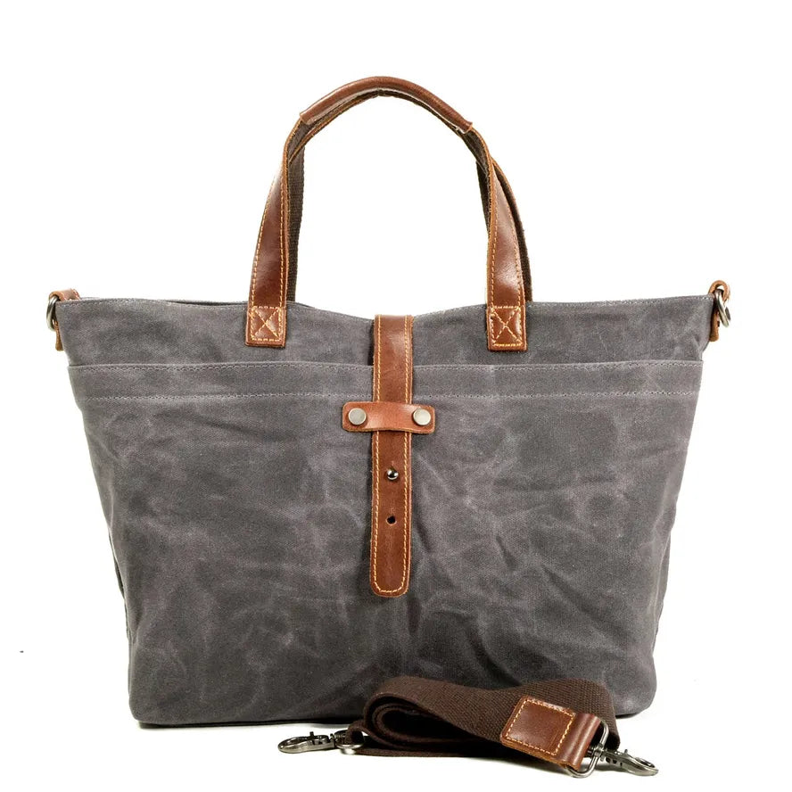 JMT-379338 Ladies Waxed Canvas Tote Shoulder Bag